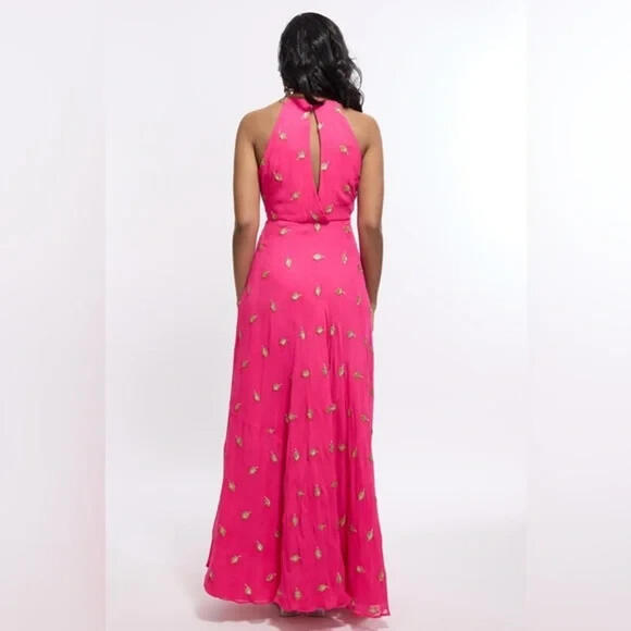 NWD, SANI Nila Anarkali with Dupatta Pink Size L #LD0121 - Picture 3 of 12